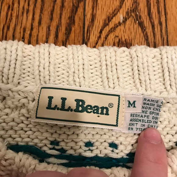 Vintage 80’ LL Bean Cozy Knit Crewneck Sweater - Picture 4 of 6